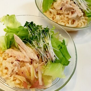 ☆茗荷とチキンのサラダうどん☆